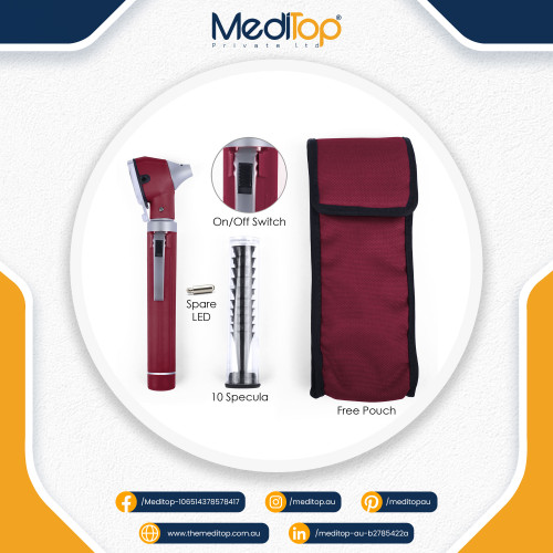 Marron Mini Ear Otoscope Ear Torch, 4X Magnification, Diagnostic Ear Scope with LED, Ear Wax, Ear Canal