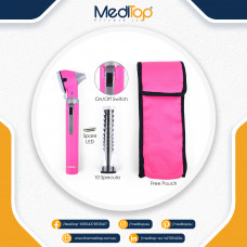 Pink Mini Ear Otoscope Ear Torch, 4X Magnification, Diagnostic Ear Scope with LED, Ear Wax, Ear Canal