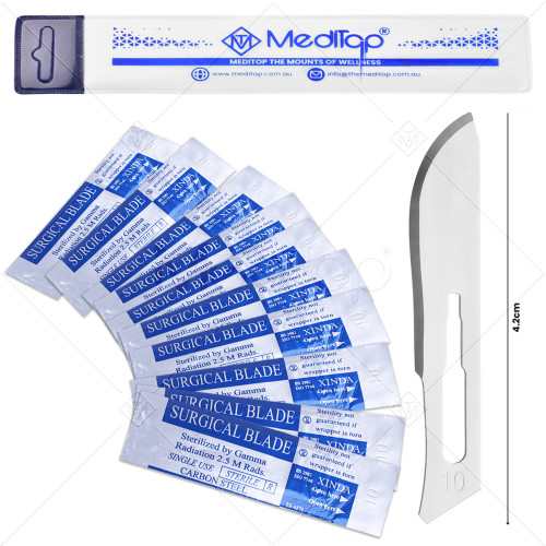 10x Scalpel Carbon Steel Blade# 10 for Sterile Handle #3