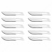 10x Scalpel Carbon Steel Blade# 10 for Sterile Handle #3