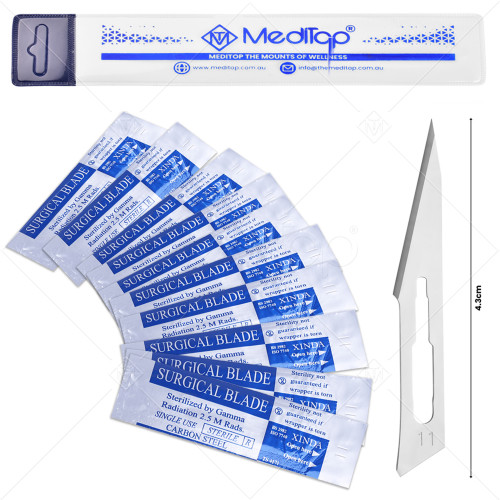 10x Scalpel Carbon Steel Blade# 11 for Sterile Handle#3