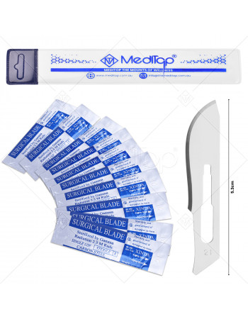 10x Scalpel Carbon Steel Blade# 21 for Sterile Handle#4