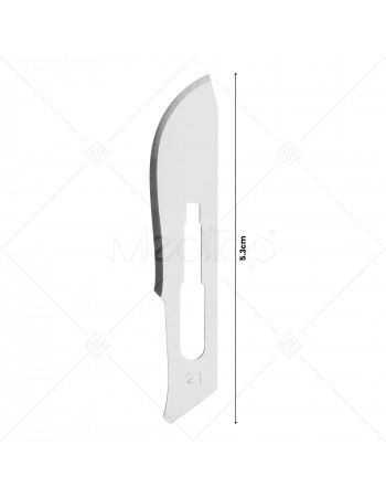 10x Scalpel Carbon Steel Blade# 21 for Sterile Handle#4