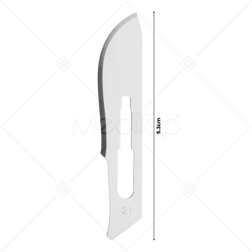 10x Scalpel Carbon Steel Blade# 21 for Sterile Handle#4