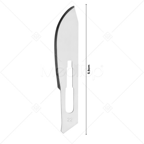 10x Scalpel Carbon Steel Blade# 22 for Sterile Handle#4