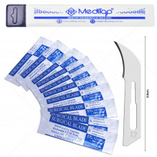 10x Scalpel Carbon Steel Blade# 12 for Sterile Handle#3