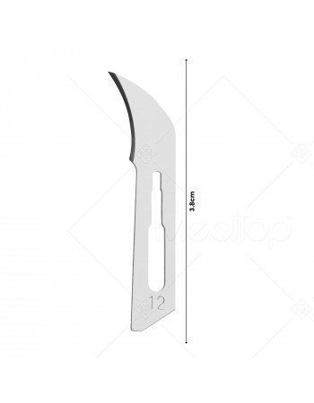 10x Scalpel Carbon Steel Blade# 12 for Sterile Handle#3