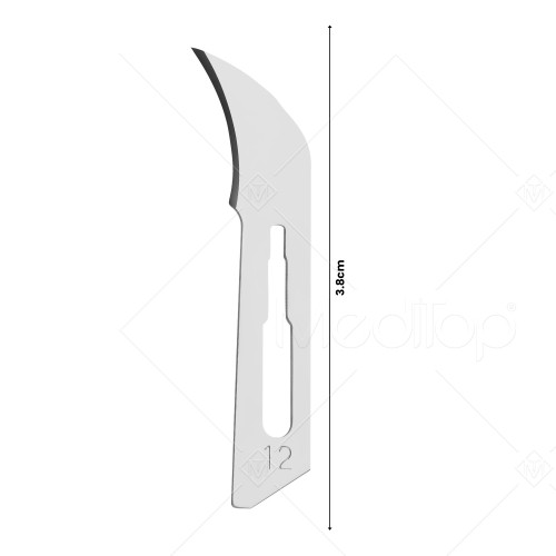 10x Scalpel Carbon Steel Blade# 12 for Sterile Handle#3
