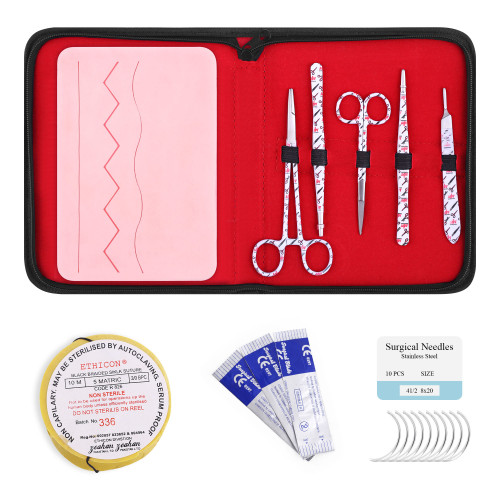 Suture Practice Kit (White) with Gynecology Silicone Pad – Medical & Veterinary Surgical Training Tool