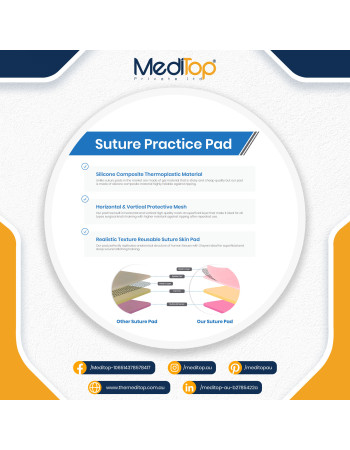 Veterinary Suture Practice Pad – 3-Layer Human Skin Simulation Model for Medical & Student Training