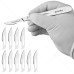 Scalpel Handle No. 4 with 10x #24 Surgical Blades – Stainless Steel Handle & Sterile Carbon Steel Blades
