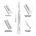 Scalpel Handle No. 4 with 10x #24 Surgical Blades – Stainless Steel Handle & Sterile Carbon Steel Blades