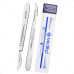 Scalpel Handle No. 4 with 10x #24 Surgical Blades – Stainless Steel Handle & Sterile Carbon Steel Blades