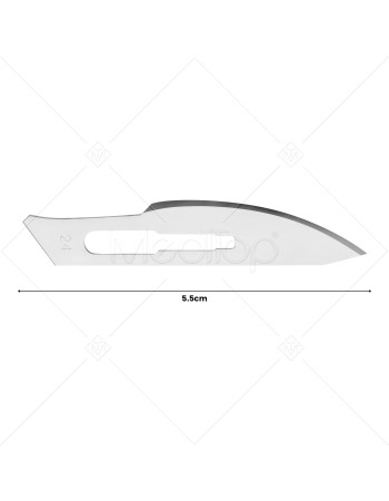 Scalpel Handle No. 4 with 10x #24 Surgical Blades – Stainless Steel Handle & Sterile Carbon Steel Blades