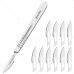 Scalpel Handle No. 4 with 10x #24 Surgical Blades – Stainless Steel Handle & Sterile Carbon Steel Blades