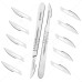 Scalpel Handle No. 4 with 10x #24 Surgical Blades – Stainless Steel Handle & Sterile Carbon Steel Blades