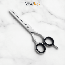 Silver Thinning Hair Cutting Scissors – 6 inch Professional Salon Shears