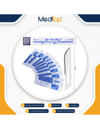 Meditop Surgical Scalpel Kit – 10x Sterile Carbon Steel Blades #10  Handle #3