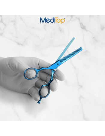 Barber Salon Hairdressing Scissors Thinning Hair Cutting Sharp Shears 6" Blue