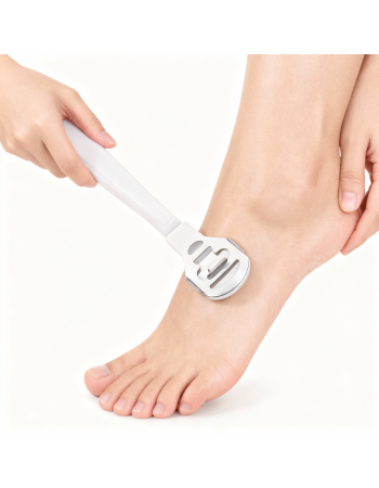 White Foot File | 20-Blade Callus Remover for Smooth Feet