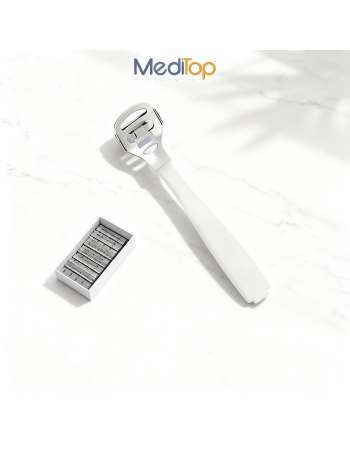 White Foot File | 20-Blade Callus Remover for Smooth Feet