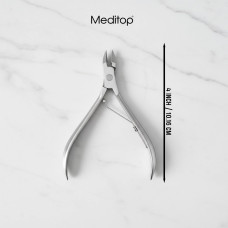 Meditop Cuticle Nail Nipper | 4-Inch Stainless Steel Precision Trimmer for Manicure & Pedicure