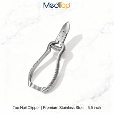 Meditop Heavy-Duty Toe Nail Clipper | 5.5-Inch Stainless Steel Cutter for Thick Nails & Pedicure Use