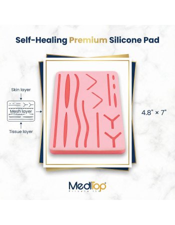 Suture Practice Pads 3 Layer with 14 Wound 5x7" Student Training pad