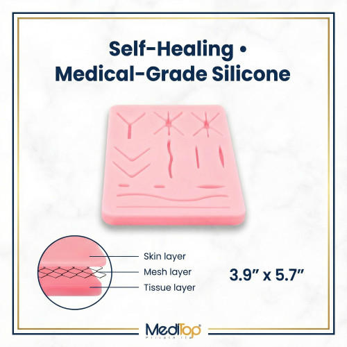 Veterinary Suture Practice Pad – 3-Layer Human Skin Simulation Model for Medical & Student Training
