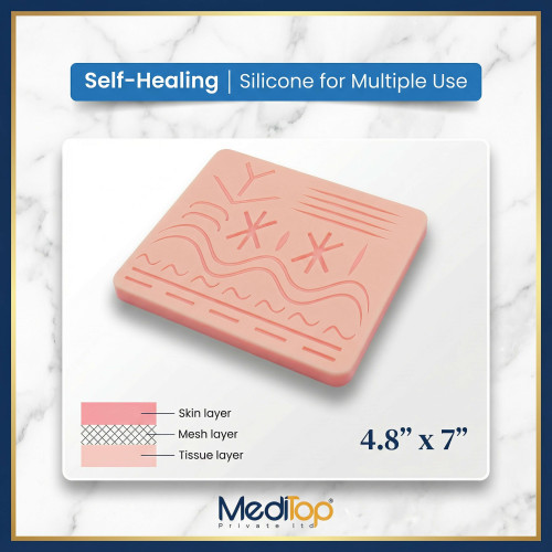 Suture Practice Pads 3 Layer with 27 Wound 5.5x7.7", Vet Students Training Pads