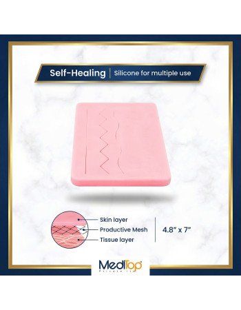 Professional Suture Practice Human Skin Medical Model Silicone Gynecology Pads Students Vet Training