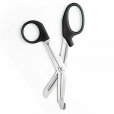 Black Utility Bandage Scissors 5.5" – Surgical Grade, Autoclavable, Serrated Blade