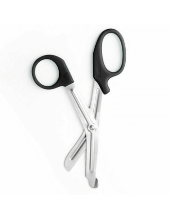 Black Utility Bandage Scissors 7.5" – Heavy Duty Surgical Shears, Autoclavable with Serrated Blade