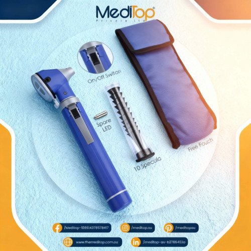 Blue Mini Ear Otoscope Ear Torch, 4X Magnification, Diagnostic Ear Scope with LED, Ear Wax, Ear Canal Blue Mini Ear Otoscope Ear Torch, 4X Magnification, Diagnostic Ear Scope with LED, Ear Wax, Ear Canal