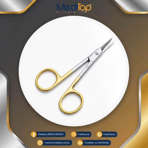  Professional Eyebrow Scissors - Small Multi-purpose Stainless Steel Cuticle Manicure & Pedicure Scissors