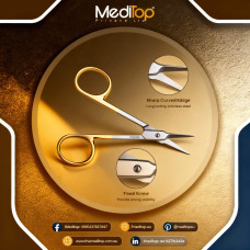  Professional Eyebrow Scissors - Small Multi-purpose Stainless Steel Cuticle Manicure & Pedicure Scissors