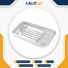 Dental Instrument Tray Stainless Steel Surgical Tools Holder for Clinical Laboratory