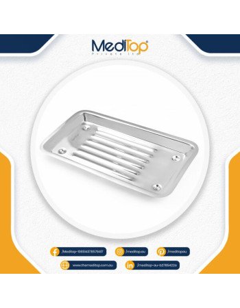 Dental Instrument Tray Stainless Steel Surgical Tools Holder for Clinical Laboratory