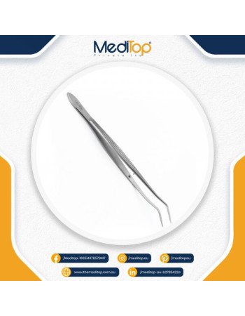 Dental Tweezer College Cotton picker Serrated Tip Dressing Pliers Dental Instrument