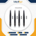 4 Pcs Professional Stainless Steel Flat, Angled, Pointed & Slant Tip Eyebrow Tweezer Set 