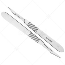 Scalpel Handle No. 3 with 10x #11 Blades – Sterile Surgical Kit with Stainless Steel Handle & Carbon Steel Blades