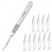 Scalpel Handle No. 3 with 10x #11 Blades – Sterile Surgical Kit with Stainless Steel Handle & Carbon Steel Blades