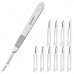 Scalpel Handle No. 3 with 10x #15 Blades – Surgical Stainless Steel Handle & Sterile Carbon Steel Blades
