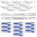Scalpel Handle No. 4 with 10x #22 Surgical Blades – Stainless Steel Handle & Sterile Carbon Blades by Meditop