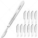 Scalpel Handle No. 4 with 10x #22 Surgical Blades – Stainless Steel Handle & Sterile Carbon Blades by Meditop
