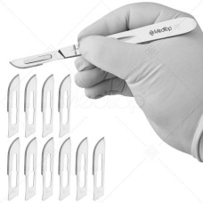 SCALPEL SURGICAL BLADE #20 STERILE & STAINLESS STEEL HANDLE #4
