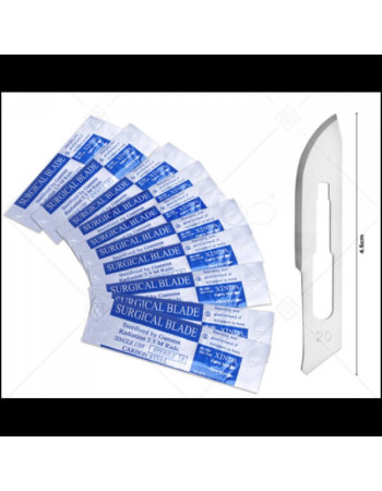 Sterile Carbon Steel Scalpel Blades – Sizes 20 to 24 – For Handle #4 – Art & Craft Use