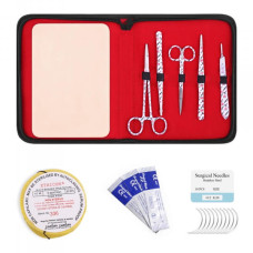 Suture Practice Kit (White) with Plain Silicone Pad – Complete Medical Suturing Kit for Students & Training Use