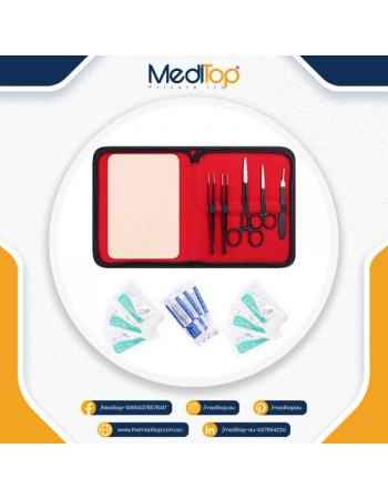 Suture Practice Kit with Plain Silicone Pad – Medical & Veterinary Student Training Set